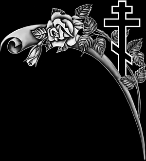 крест и роза - картинки для гравировки